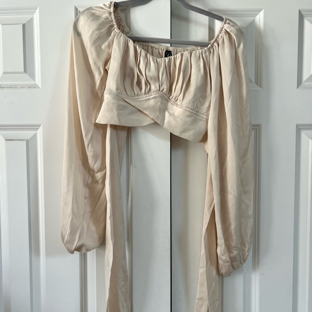 Windsor Silky Long Sleeve Wrap Top